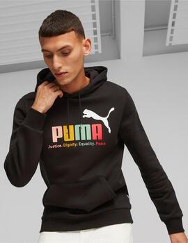 sudadera puma essential multicolor negro de hombre.