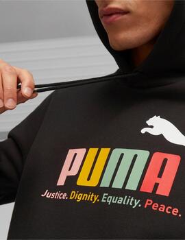 sudadera puma essential multicolor negro de hombre.