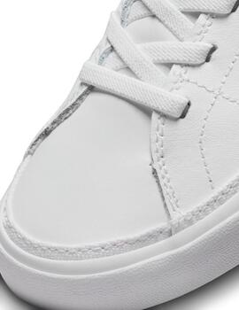 Zapatillas nike court legacy psv blanco rosa de niña.