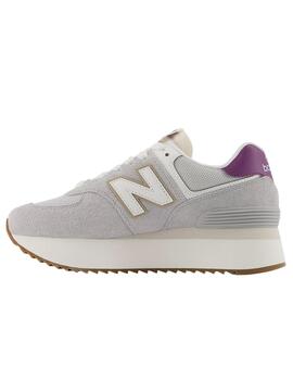 Zapatillas new balance wl574zco gris violeta de mujer.