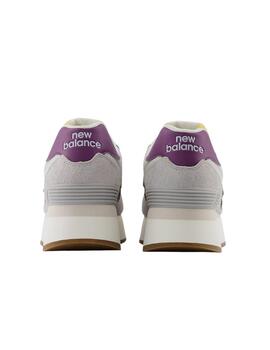 Zapatillas new balance wl574zco gris violeta de mujer.