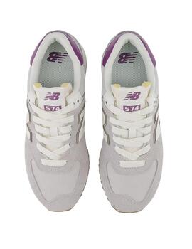 Zapatillas new balance wl574zco gris violeta de mujer.