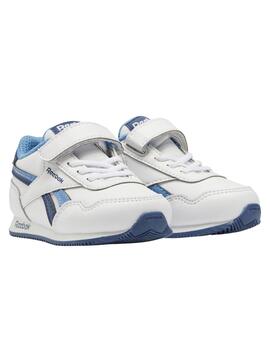 Zapatillas reebok classic jogger 3.0 1v blanco azul de bebé.