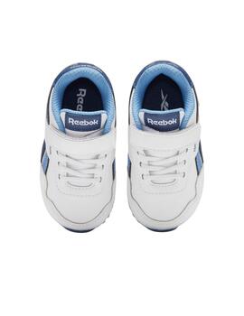 Zapatillas reebok classic jogger 3.0 1v blanco azul de bebé.