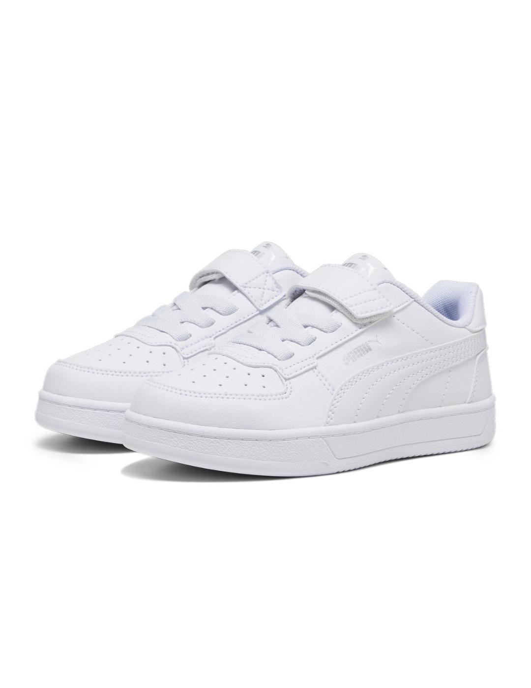 Zapatillas puma caven 2.0 blanco de niño.