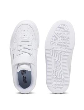 Zapatillas puma caven 2.0 blanco de niño.