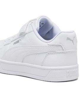Zapatillas puma caven 2.0 blanco de niño.