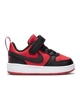 Zapatillas nike court borough low recraft td rojo negro bebé