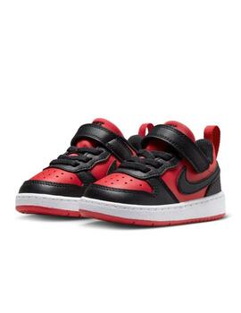 Zapatillas nike court borough low recraft td rojo negro bebé