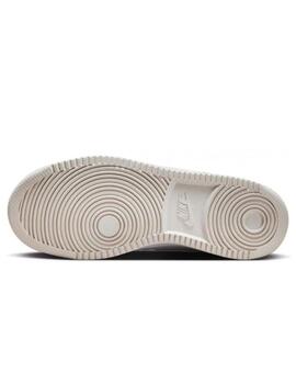 Zapatillas nike court vision mid blanco beige de mujer.