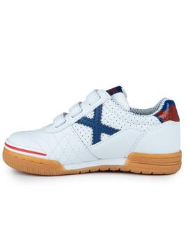 Zapatillas munich g3 kid profit vco 405 blanco azul de niño.