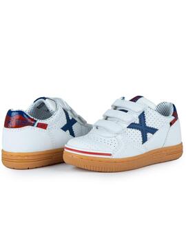 Zapatillas munich g3 kid profit vco 405 blanco azul de niño.