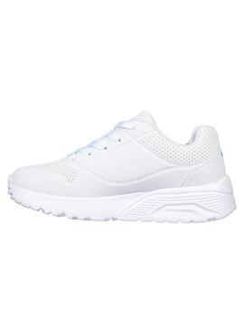 Zapatillas skechers uno lite spread the love blanco de niña.