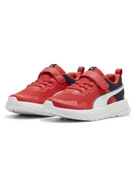 Zapatillas puma evolve run mesh ac  ps rojo de niño.