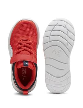 Zapatillas puma evolve run mesh ac  ps rojo de niño.