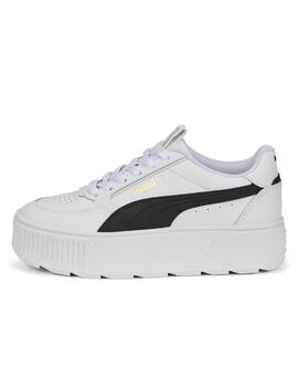 Zapatillas puma karmen rebelle jr blanco negro de niña.