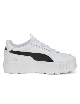 Zapatillas puma karmen rebelle jr blanco negro de niña.