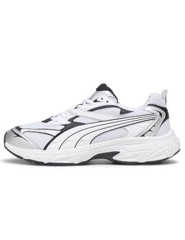 Zapatillas puma morphic base blanco negro de hombre.