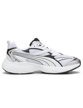 Zapatillas puma morphic base blanco negro de hombre.