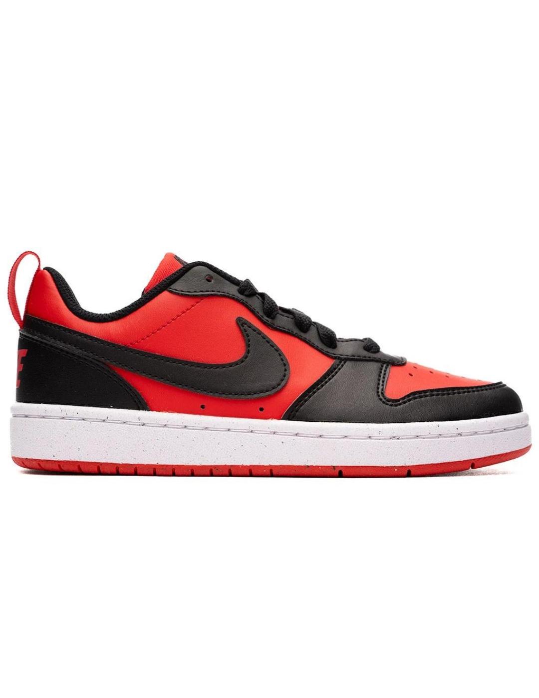 Zapatillas nike court borough low recraft gs rojo de niño.
