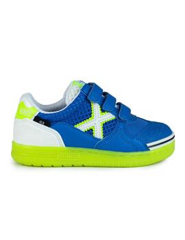 Zapatillas munich g3 kid vco indoor 400 azul de niño.