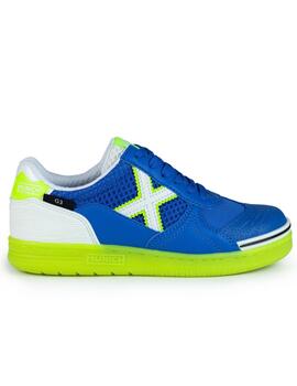 Zapatillas munich g3 kid indoor 400 azul de niño.