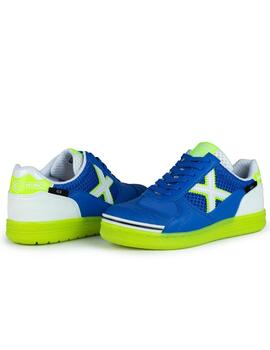 Zapatillas munich g3 kid indoor 400 azul de niño.