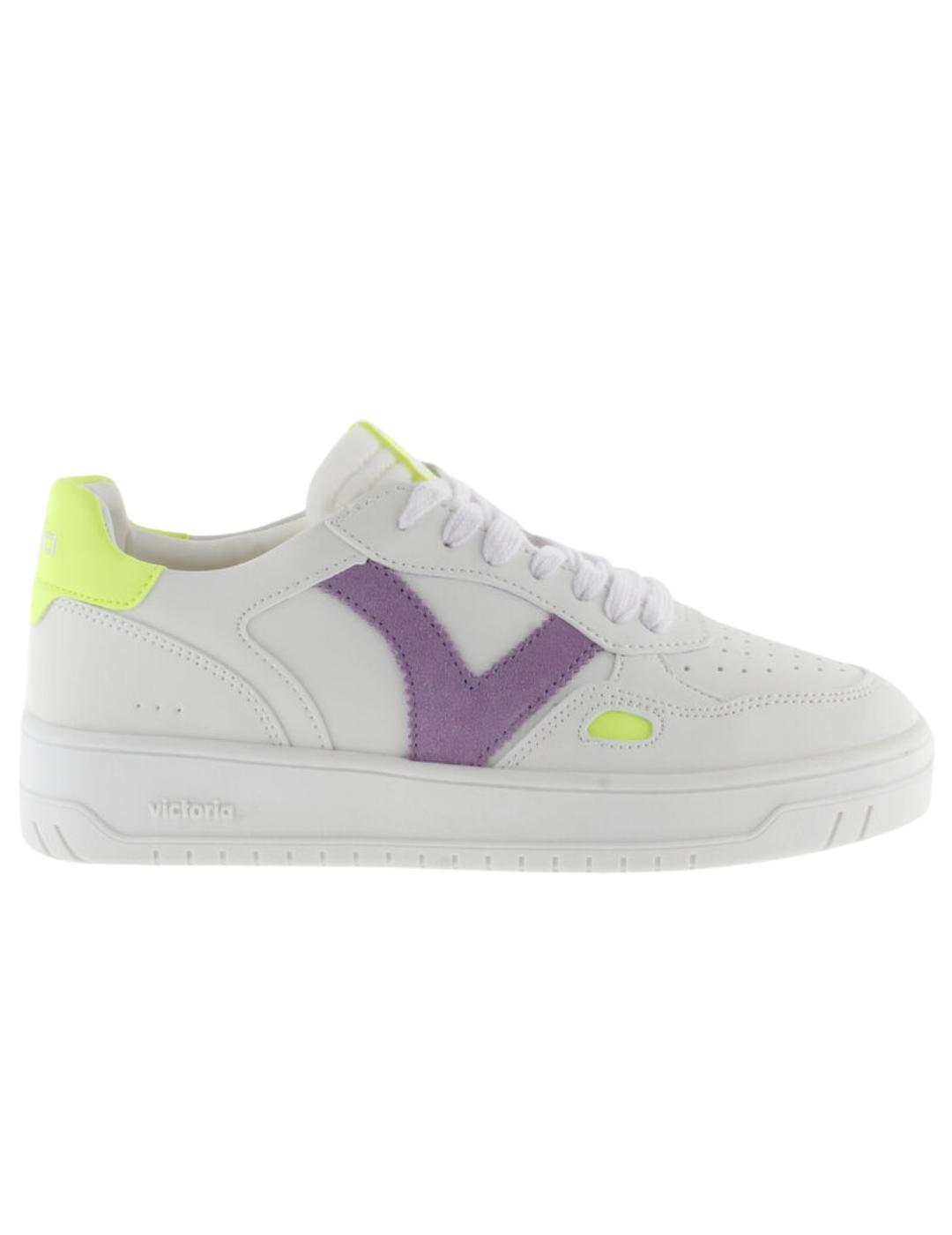 Zapatillas victoria seul blanco violeta de mujer.