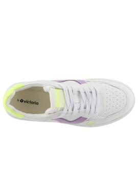 Zapatillas victoria seul blanco violeta de mujer.