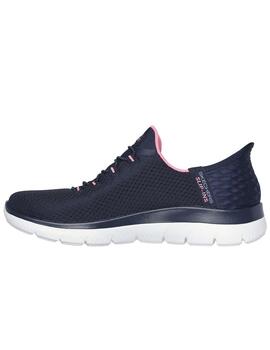 Zapatillas skechers slip ins summits azul de mujer.