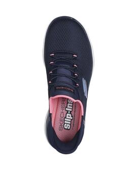 Zapatillas skechers slip ins summits azul de mujer.