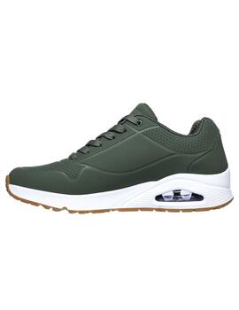 Zapatillas skechers street uno verde de hombre.