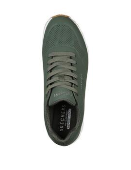 Zapatillas skechers street uno verde de hombre.