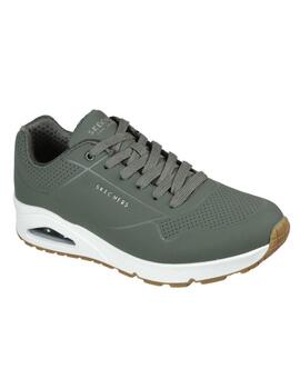 Zapatillas skechers street uno verde de hombre.