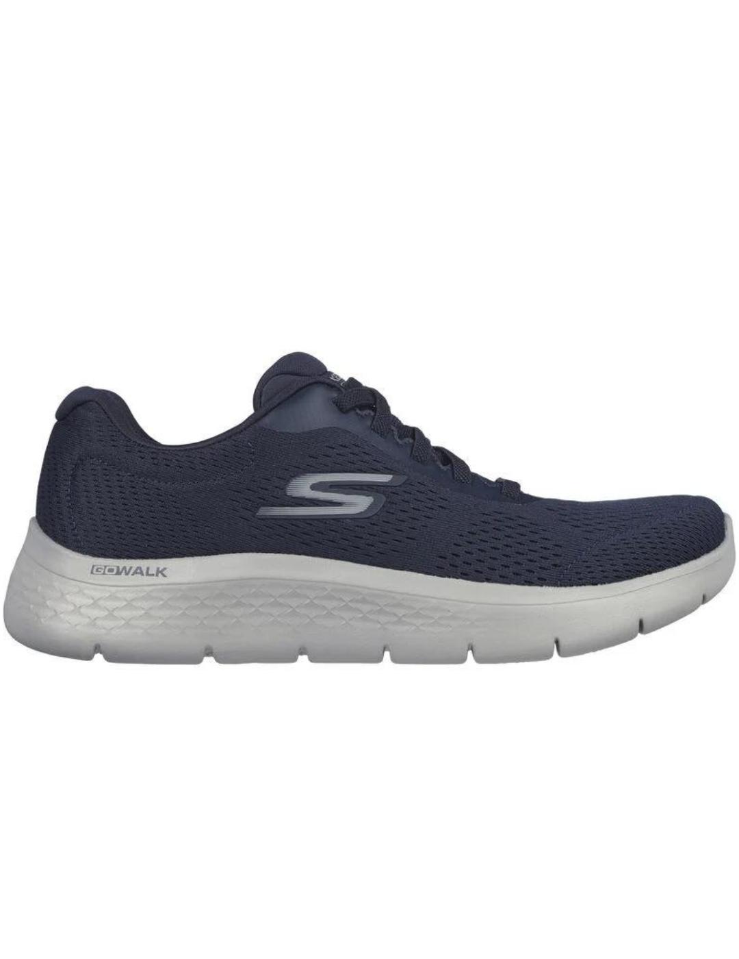 Zapatillas skechers go walk flex remark azul de hombre.