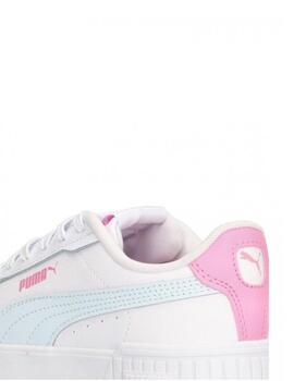 Zapatillas puma carina 2.0 jr blanco rosa de niña.