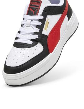 Zapatillas puma ca pro classic blanco negro rojo de hombre.