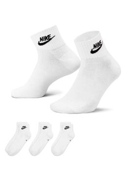calcetines nike everyday ess ankle blanco negro unisex.