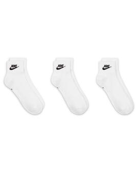 calcetines nike everyday ess ankle blanco negro unisex.