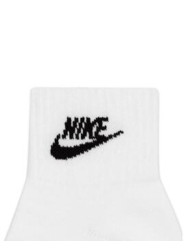 calcetines nike everyday ess ankle blanco negro unisex.