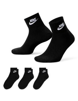 calcetines nike everyday ess ankle negro unisex.