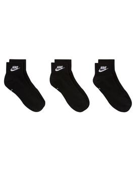 calcetines nike everyday ess ankle negro unisex.