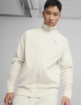 chaqueta puma T7 track jacket beige de hombre.