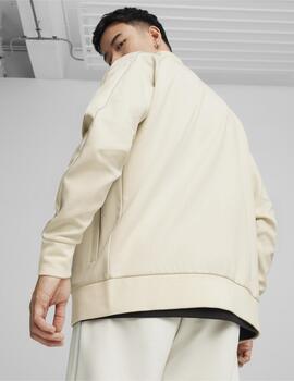 chaqueta puma T7 track jacket beige de hombre.