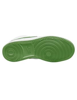 Zapatillas nike court vision mid blanco verde de mujer.