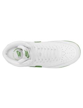 Zapatillas nike court vision mid blanco verde de mujer.