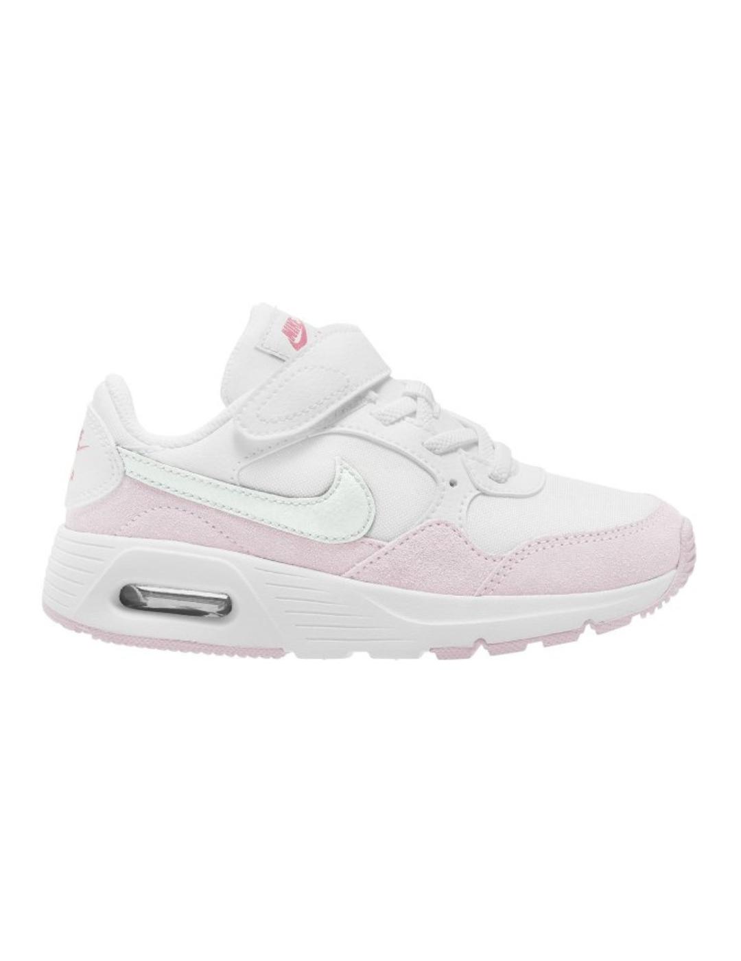 Zapatillas nike air max sc blanco rosa de niña.