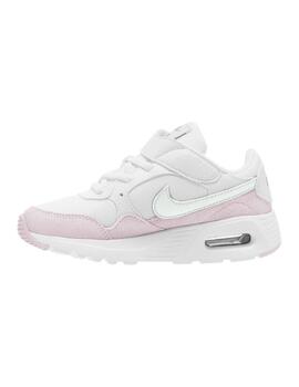 Zapatillas nike air max sc blanco rosa de niña.