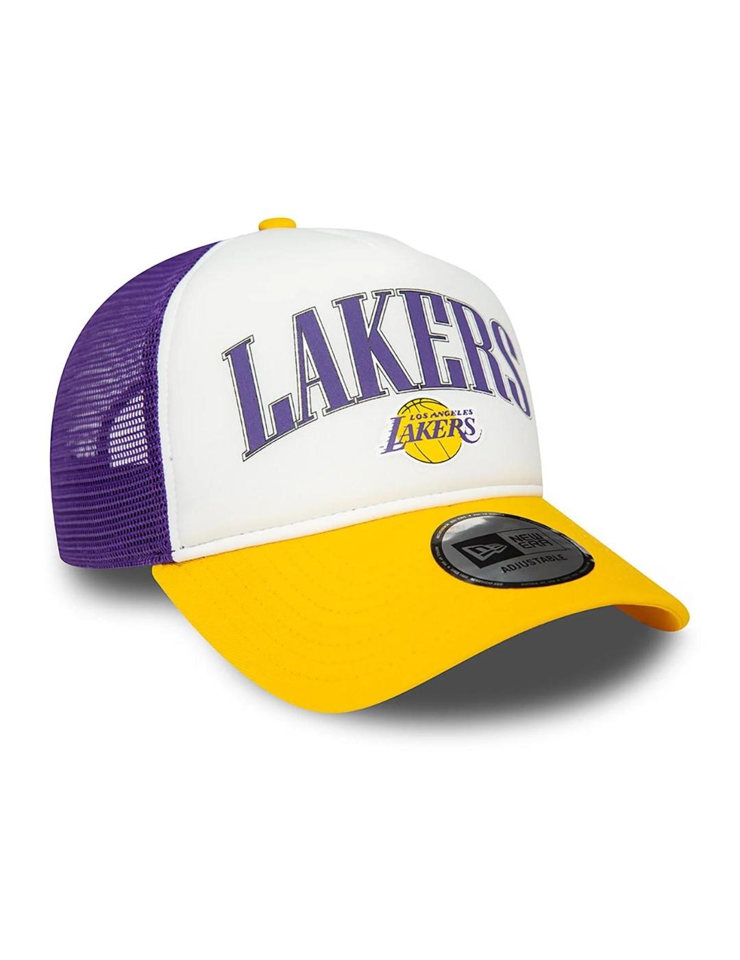 gorra new era nba trucker retro lakers de hombre.