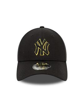 gorra new era neyyan ess outline negro amarillo de hombre.